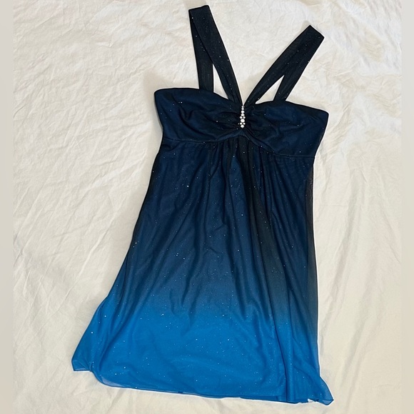 Ombré Sparkle Cocktail Dress - Picture 2 of 13